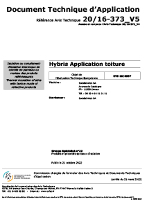 HYBRIS-DTA toiture